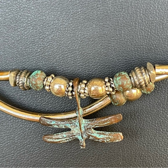 Lizzy James Made In USA Dragonfly Double Strand Corded Necklace 18” Length - Picture 4 of 6